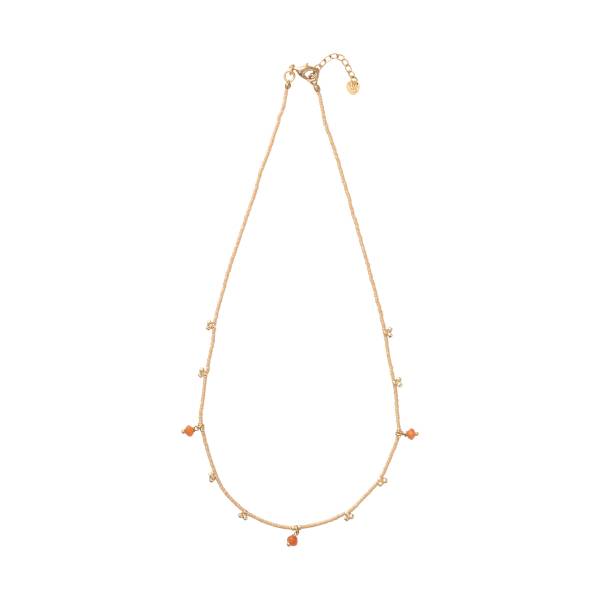 Collier Aware en plaqué or avec cornaline