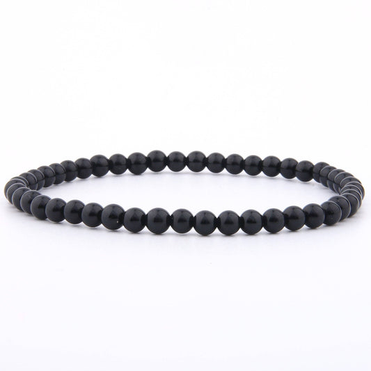 Bracelet en tourmaline noire 4 mm