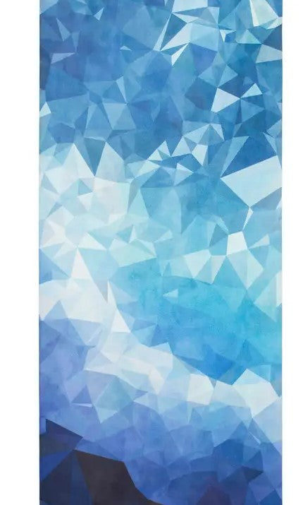 “Poly wave” yoga mat in natural rubber and microfiber