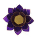 Lotus 7° Chakra Kerzenhalter lila &amp; gold