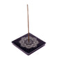 Mandala black soapstone incense holder