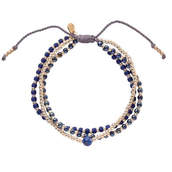 Golden Loyal bracelet with lapis lazuli stone