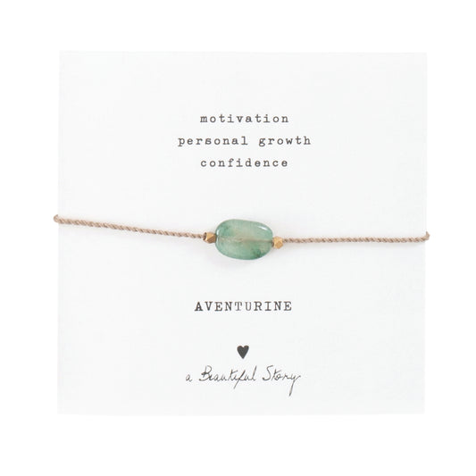 Aventurine card bracelet