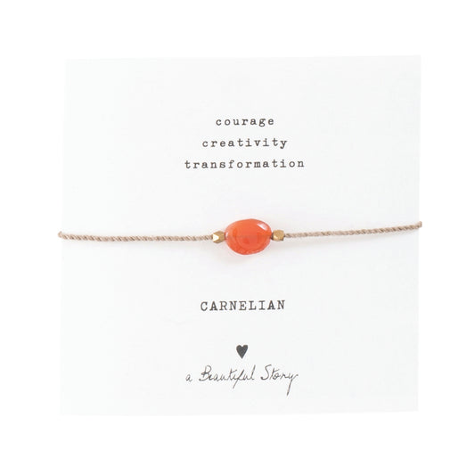 Carnelian card bracelet