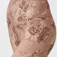 Printed Leggings Mandala - beige-cappuccino tropical flowers print