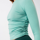 Side Ruffled Longsleeve Shirt  - Seafoam vert - Mandala