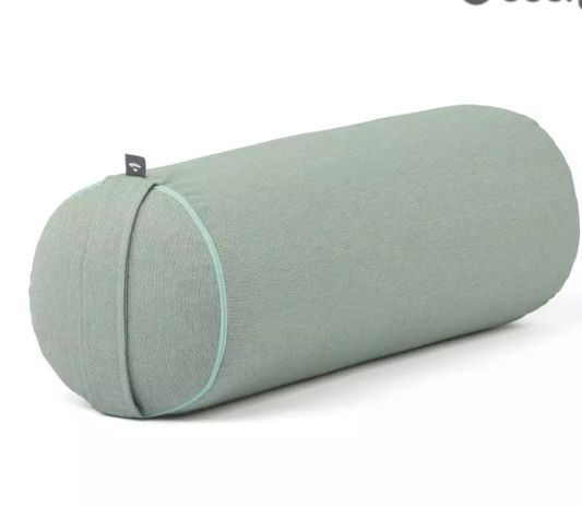 Bolster de yoga ROND CLASSIC Dobby -  Vert pétrole