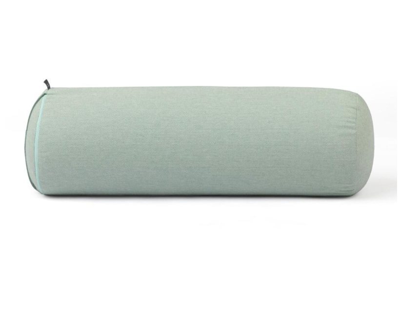 Bolster de yoga ROND CLASSIC Dobby -  Vert pétrole