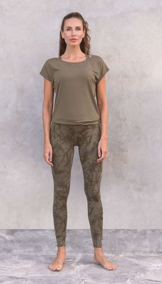 Leggings Tosca -  taille haute - Olive - Jaya