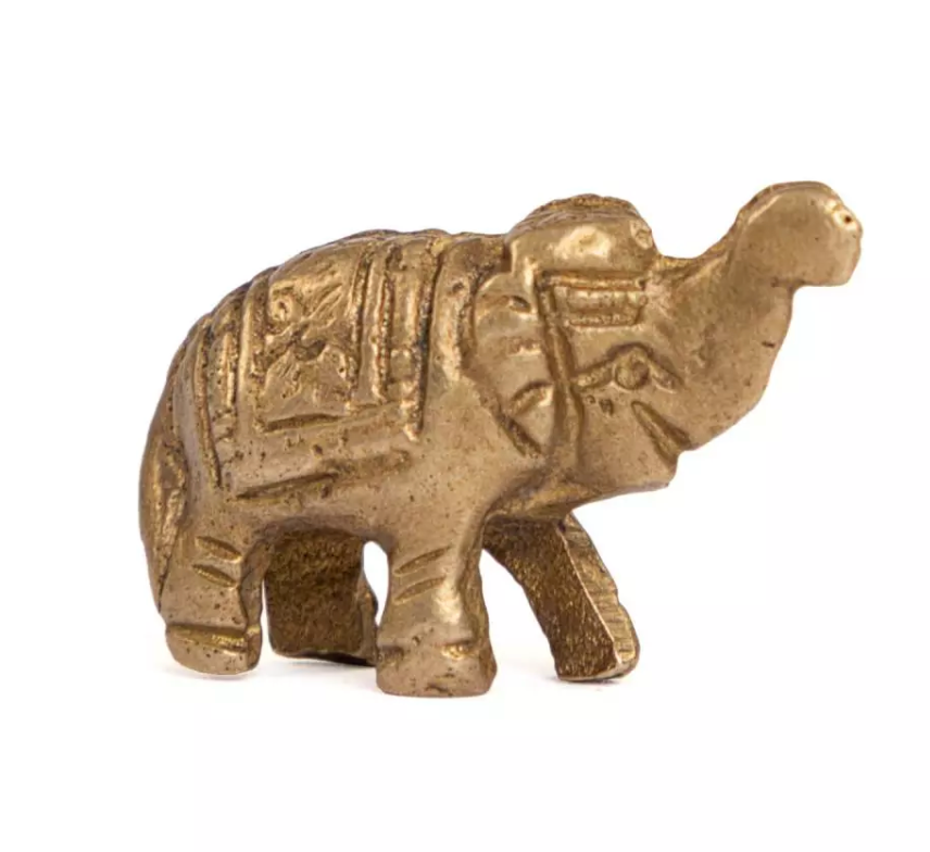 Petite figurine de l'Elephant sacré en laiton 3 cm