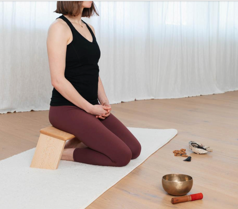 Banc de méditation pliable TIBET en hêtre huilé