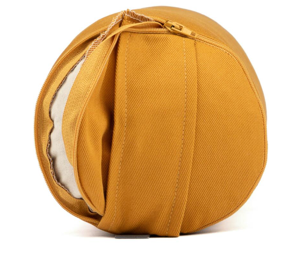 Mini bolster ECO -voyage -  pour le cou et les genoux  - safran jaune miel