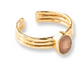 Bague "Attentive Peach Moonstone" Pierre de lune - argent et plaqué or 22 carat