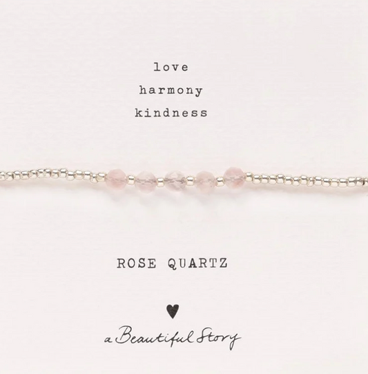 Willing gold bracelet with rose quartz