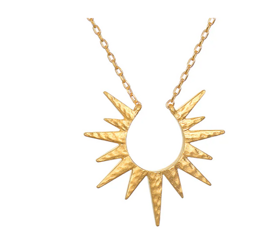 Collier "Nord Star Burst" en plaqué or 18K