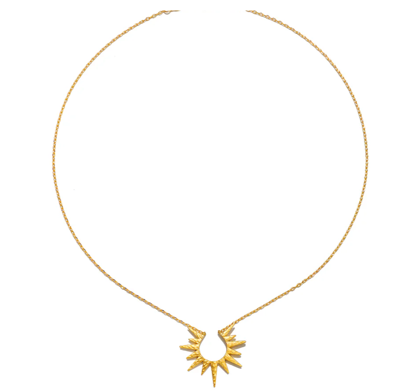 Collier "Nord Star Burst" en plaqué or 18K