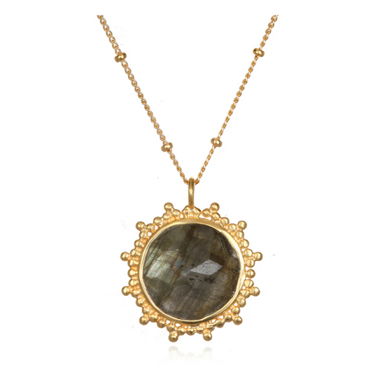 Collier "Labradorite Gold Necklace" plaqué or 18k