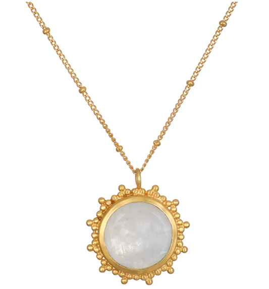 Collier "Drift in to Daydreams - Moonstone" plaqué or 18k