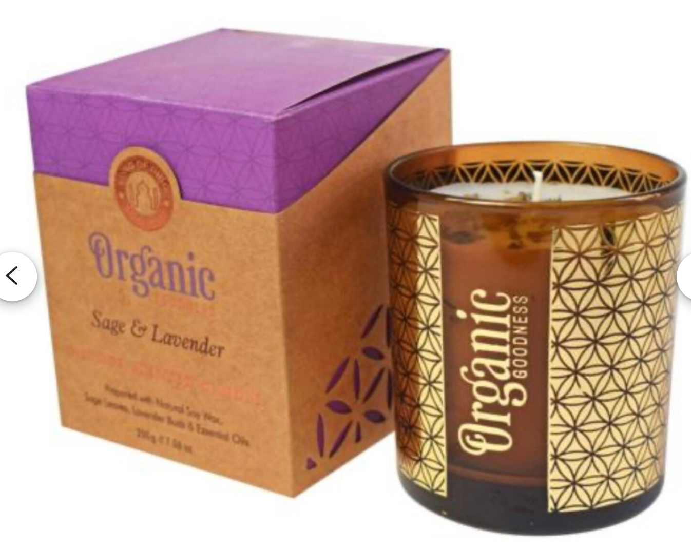 Positive energy scented candle with natural stones