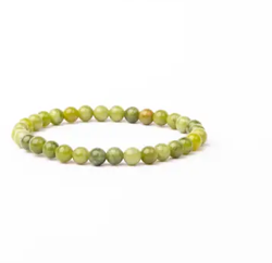 4mm faceted green apatite bracelet