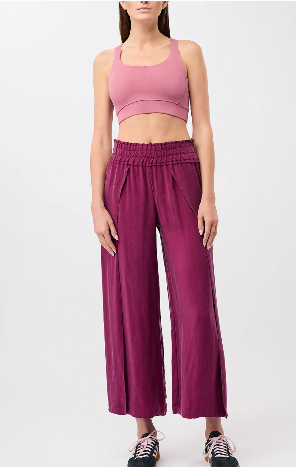 Bali pants in vegan cupro silk - Night