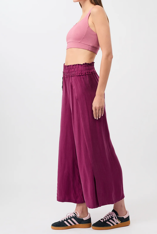 Bali pants in vegan cupro silk - Night