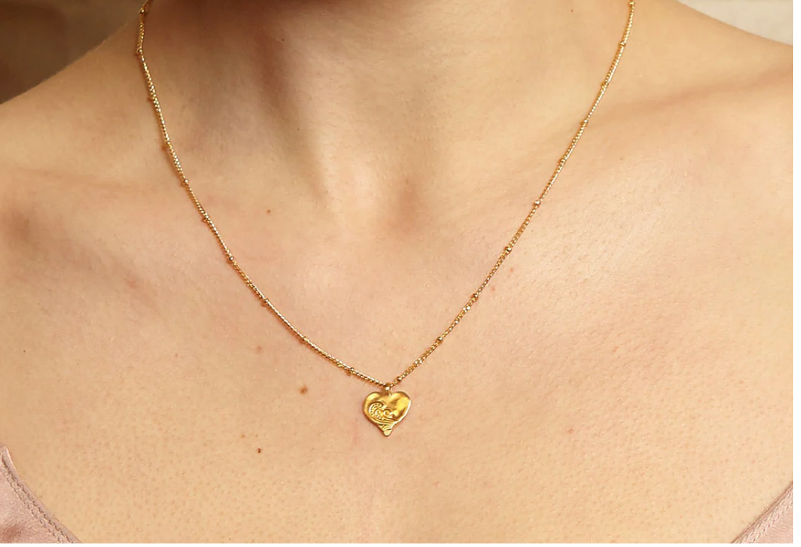 Collier "Spirit of Love Gold Heart" plaqué or 18k