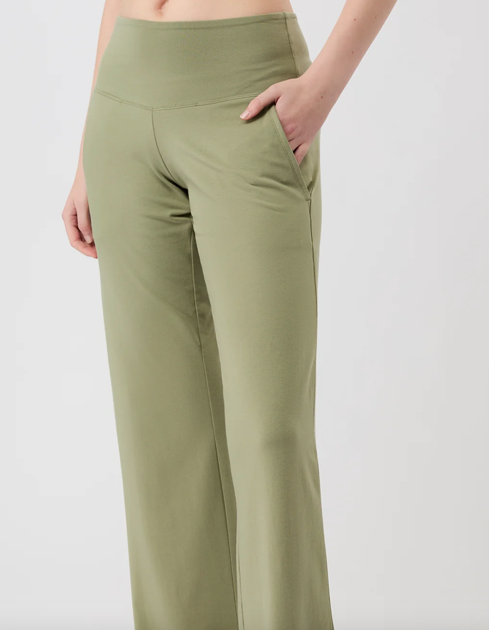 Wide Leg Workout Pant - Mossy - Mandala