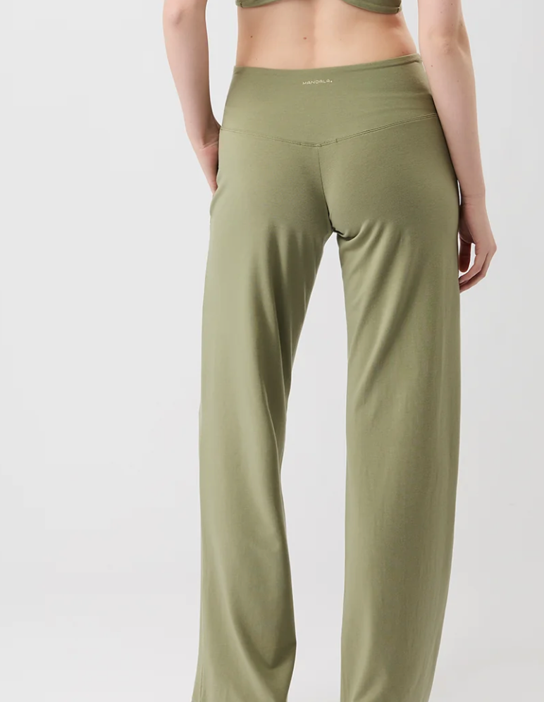 Wide Leg Workout Pant - Mossy - Mandala