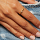 Bague "Moonstone Evoling Goddess "  phase lunaire - plaqué or 18 carat