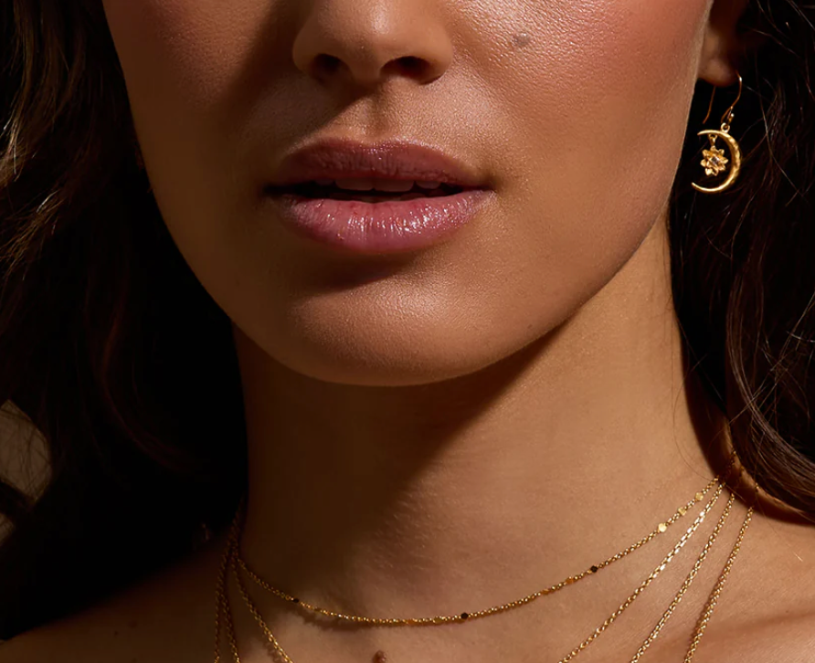 Boucles d'oreilles "Moon Lotus "