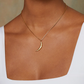 Collier "Half Moon" plaqué or 18k