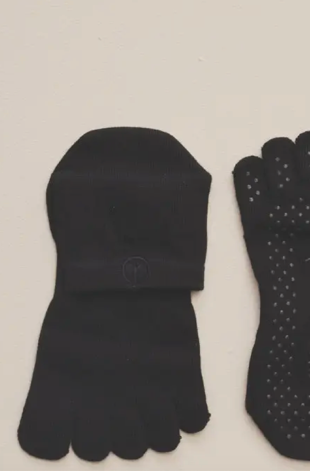 Chaussettes Yoga - ToeSox - Orteils - Black