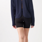 Open Back Long Sleeve Shirt - Nightblue Sky