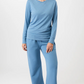 Easy Longsleeve Shirt  -  Wave Ocean blue