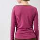 Side Ruffled Longsleeve Shirt  - Mulberry - Mandala