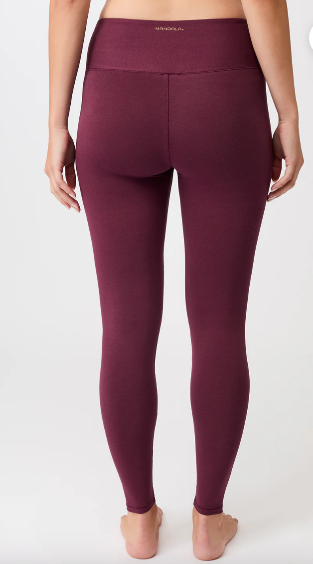 Bedruckte Mandala-Leggings mit hoher Taille und tropischem Blumendruck in Beige-Schwarz-Blau