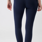 Bedruckte Mandala-Leggings mit hoher Taille und tropischem Blumendruck in Beige-Schwarz-Blau