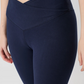 Bedruckte Mandala-Leggings mit hoher Taille und tropischem Blumendruck in Beige-Schwarz-Blau