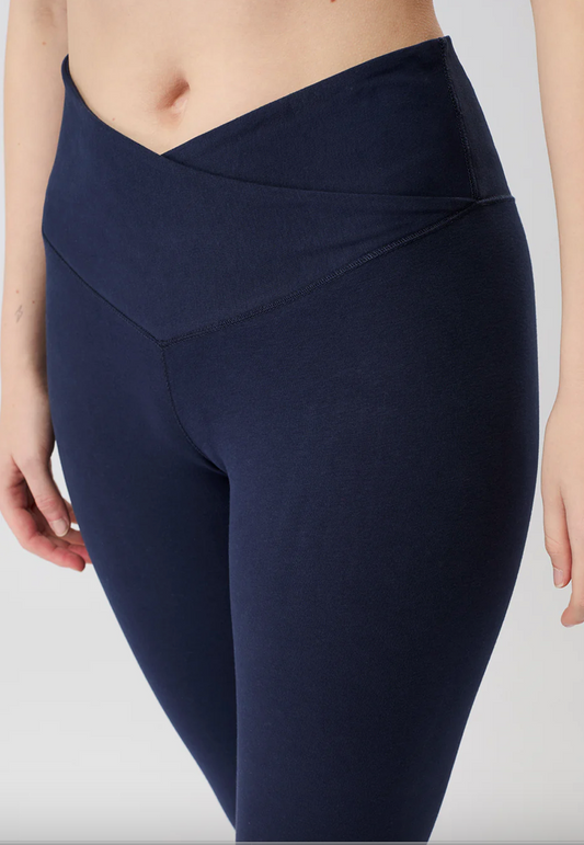 Bedruckte Mandala-Leggings mit hoher Taille und tropischem Blumendruck in Beige-Schwarz-Blau