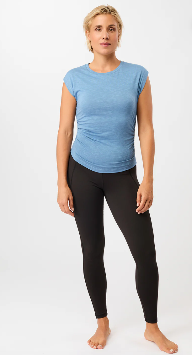 New Cable Top with integrated support bra - White