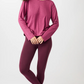 Open Back Long Sleeve Shirt - Mulberry - Mandala