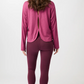 Open Back Long Sleeve Shirt - Mulberry - Mandala