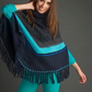 Poncho Altiplano - Bleu Turkis