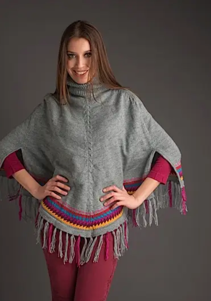 Poncho Altiplano - Grey Sensation