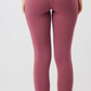 Bedruckte Mandala-Leggings mit hoher Taille und tropischem Blumendruck in Beige-Schwarz-Blau