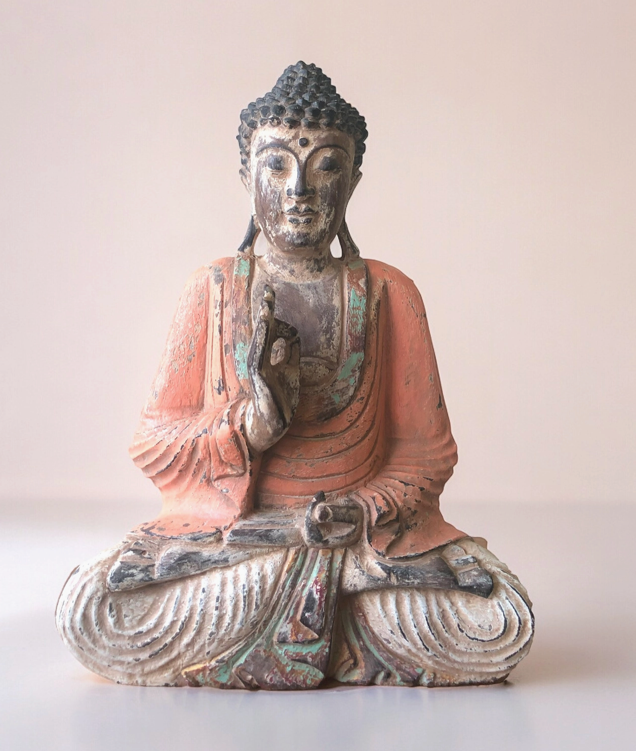 Statue de Bouddha Vintage 40 cm - en bois