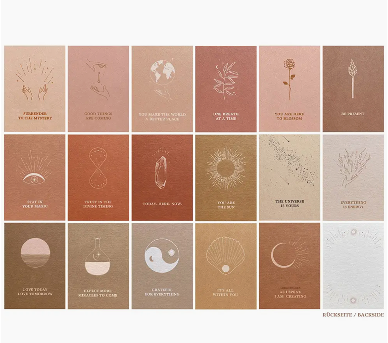 Jeux de carte artisanale - Oracle - "cosmic affirmations"