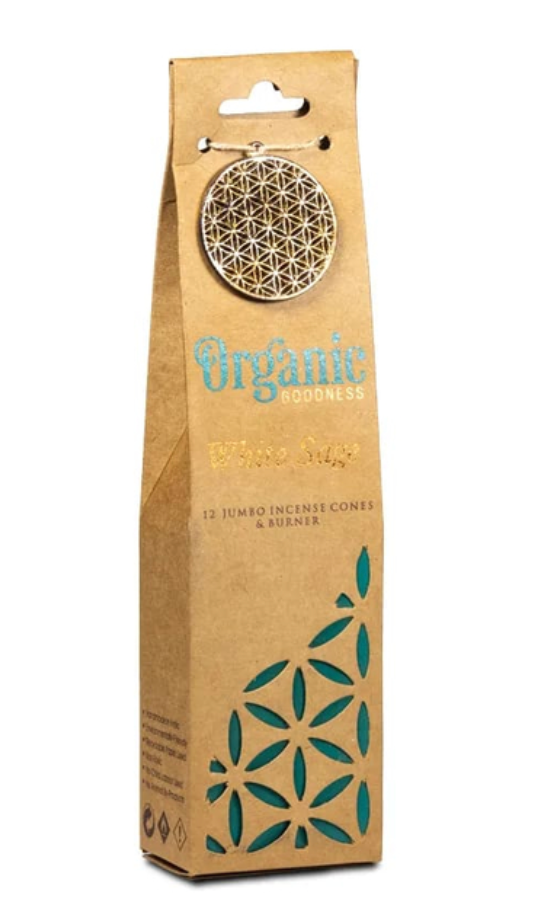 Organic Goodness - 12 jumbo encens & cônes + bruleur