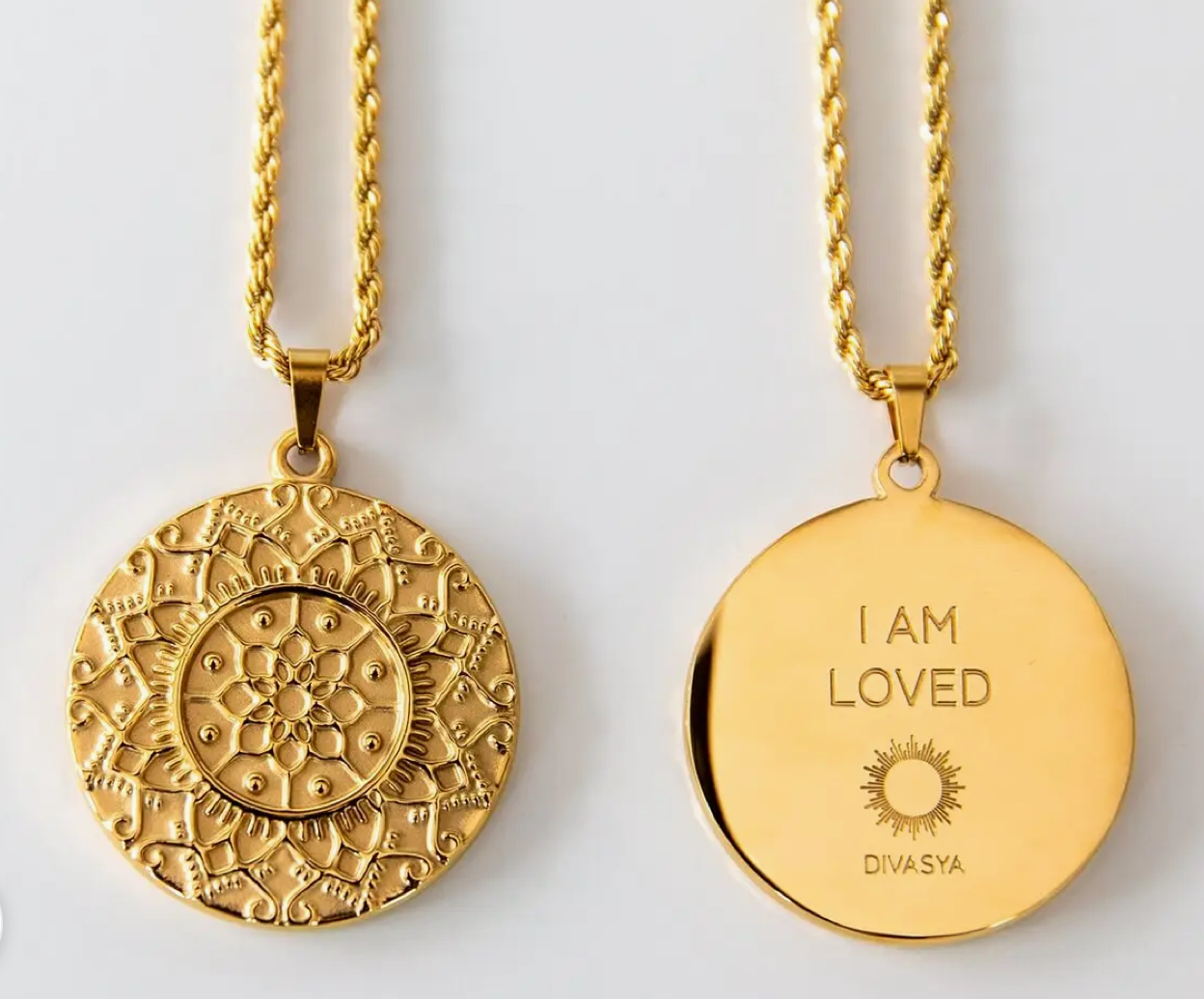 Collier  Mandala - Mantra "I am loved"